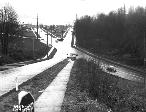Hinds and 14th near Columbian Way, December 1956. Courtesy of the Seattle Municipal Archives.