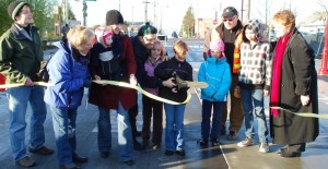 The ribbon is cut! Photo courtesy Willie Weir.