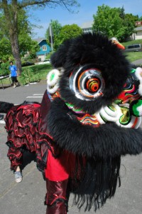 Lion dancer photo courtesy of Elizabeth Lowry.